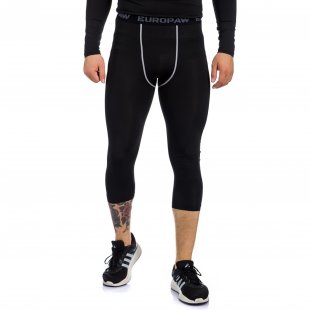 Компрессионные тренировочные штаны 3/4 Europaw PRO черные