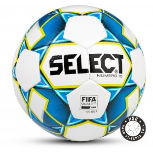 М'яч футбольний Select Numero 10 FIFA білo-синьо-салат 