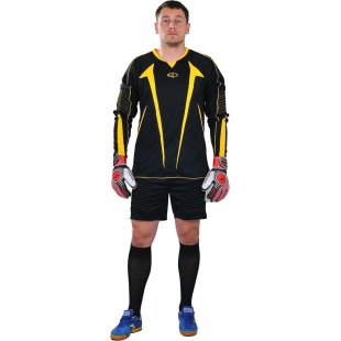 Вратарская форма Europaw с шортами черно-желтая