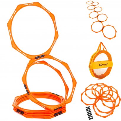 Кільця багатофункціональні тренувальні Europaw комплект 8 шт із сумкою для перенесення