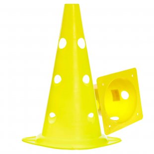 Тренировочный конус 38 см с отверстиями для палок Europaw, салатовый