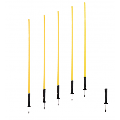 Стійки для дриблінгу на пружині Europaw набір 5 шт жовтий