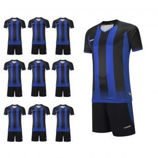 Футбольный набор на команду Europaw 020 синий-черный 10 шт