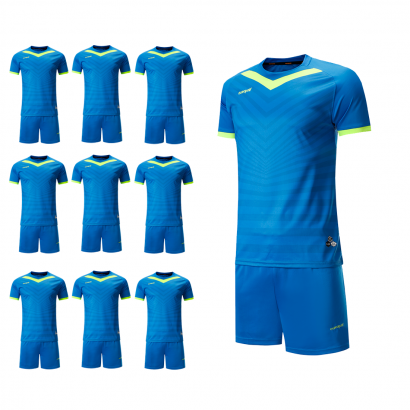 Футбольний набір на команду Europaw 026 синій-салатовий 10 шт