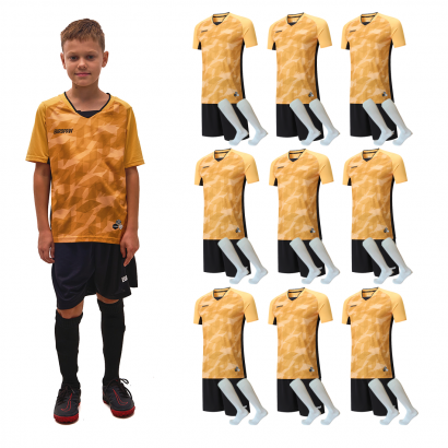 Футбольний набір на команду Europaw 027 дитячий жовтий 10 шт