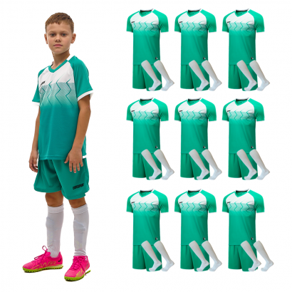 Футбольний набір на команду Europaw 029 дитячий зелений 10 шт