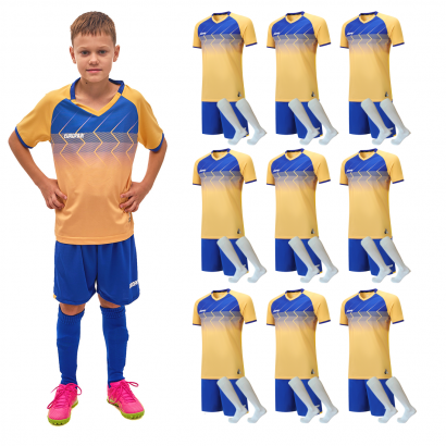 Футбольний набір на команду Europaw 029 дитячий жовтий 10 шт