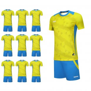 Футбольний набір на команду Europaw 032 SWIFT жовтий блакитний 10 шт
