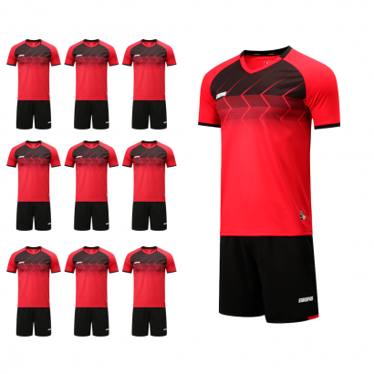 Футбольний набір на команду Europaw 029 червоний 10 шт