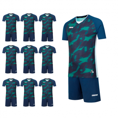 Футбольний набір на команду Europaw 027 морська бірюза 10 шт