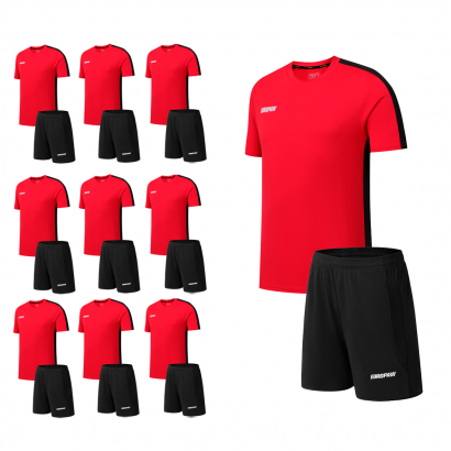 Футбольний набір на команду Europaw 030 ACADEMY червоний 10 шт