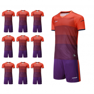 Футбольний набір на команду Europaw 017 помаранчевий-фіолетовий 10 шт