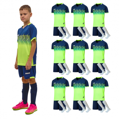 Футбольний набір на команду Europaw 029 дитячий салатовий 10 шт