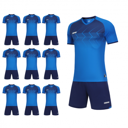 Футбольний набір на команду Europaw 029 синій електрик 10 шт