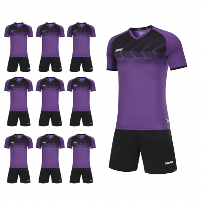Футбольний набір на команду Europaw 029 фіолетово-чорний 10 шт