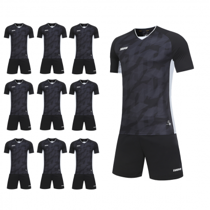 Футбольний набір на команду Europaw 027 чорний-білий 10 шт