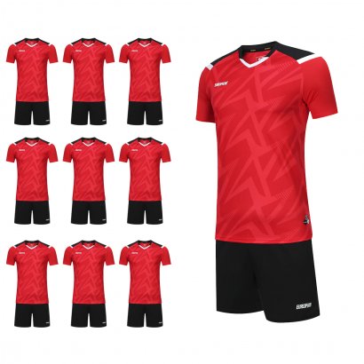 Футбольний набір на команду Europaw 031 Pulse червоний 10 шт