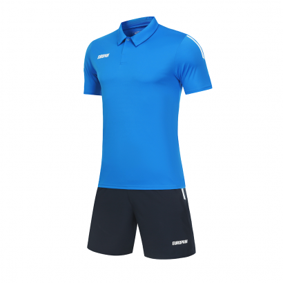 Комплект літній футболка поло та шорти Europaw S-line синій електрик