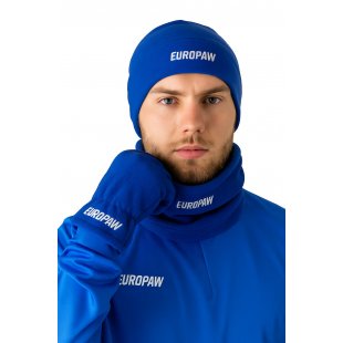 Зимовий набір шапка + баф + рукавички EUROPAW синій електрик