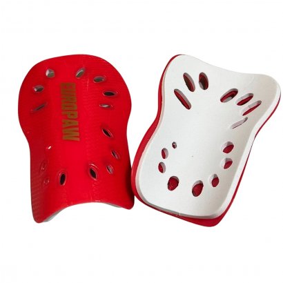 Щитки футбольні дитячі Europaw Kid S 13,5 см червоні