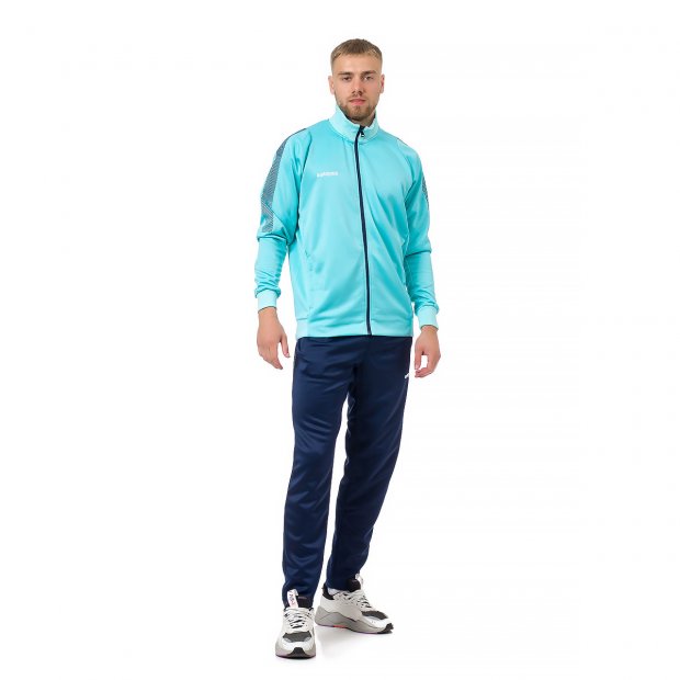 Парадный спортивный костюм EUROPAW Limber Up 2101 Long zipper бирюзовый