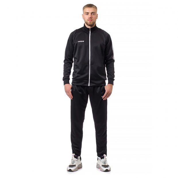 Парадный спортивный костюм EUROPAW Limber Up 2101 Long zipper черно-белый