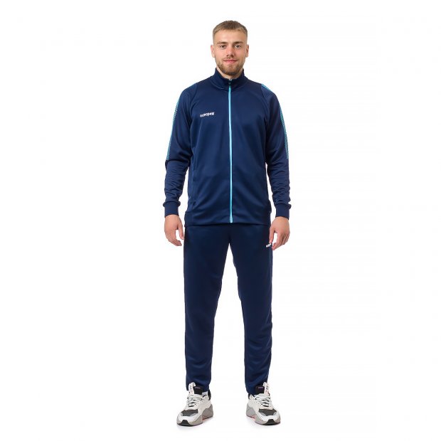 Парадный спортивный костюм EUROPAW Limber Up 2101 Long zipper синий