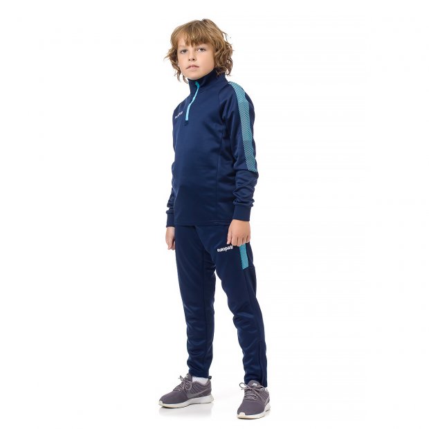 Спортивний тренувальний костюм EUROPAW Limber Up 2101 Short zipper синій