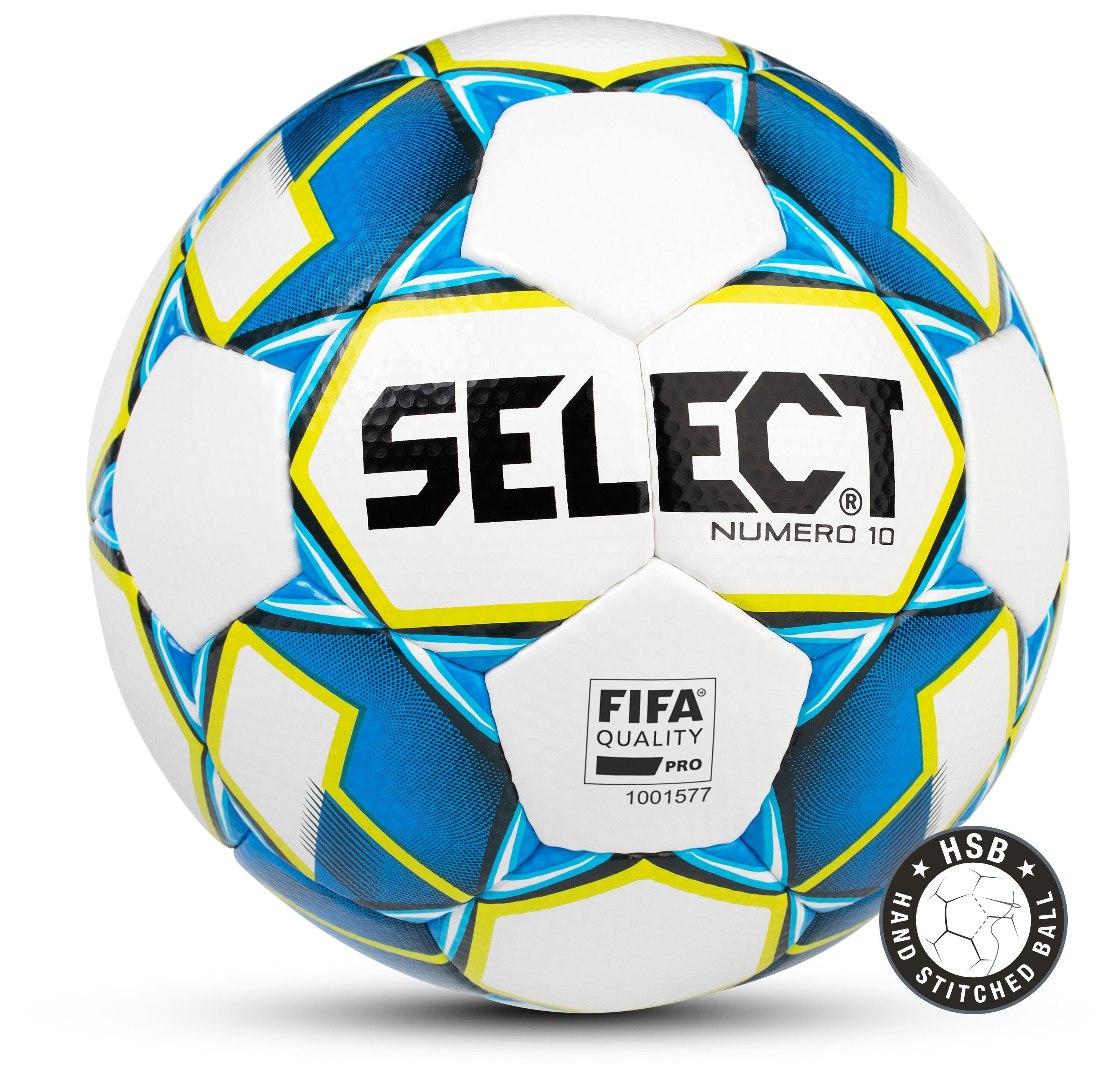 М'яч футбольний Select Numero 10 FIFA білo-синьо-салат 