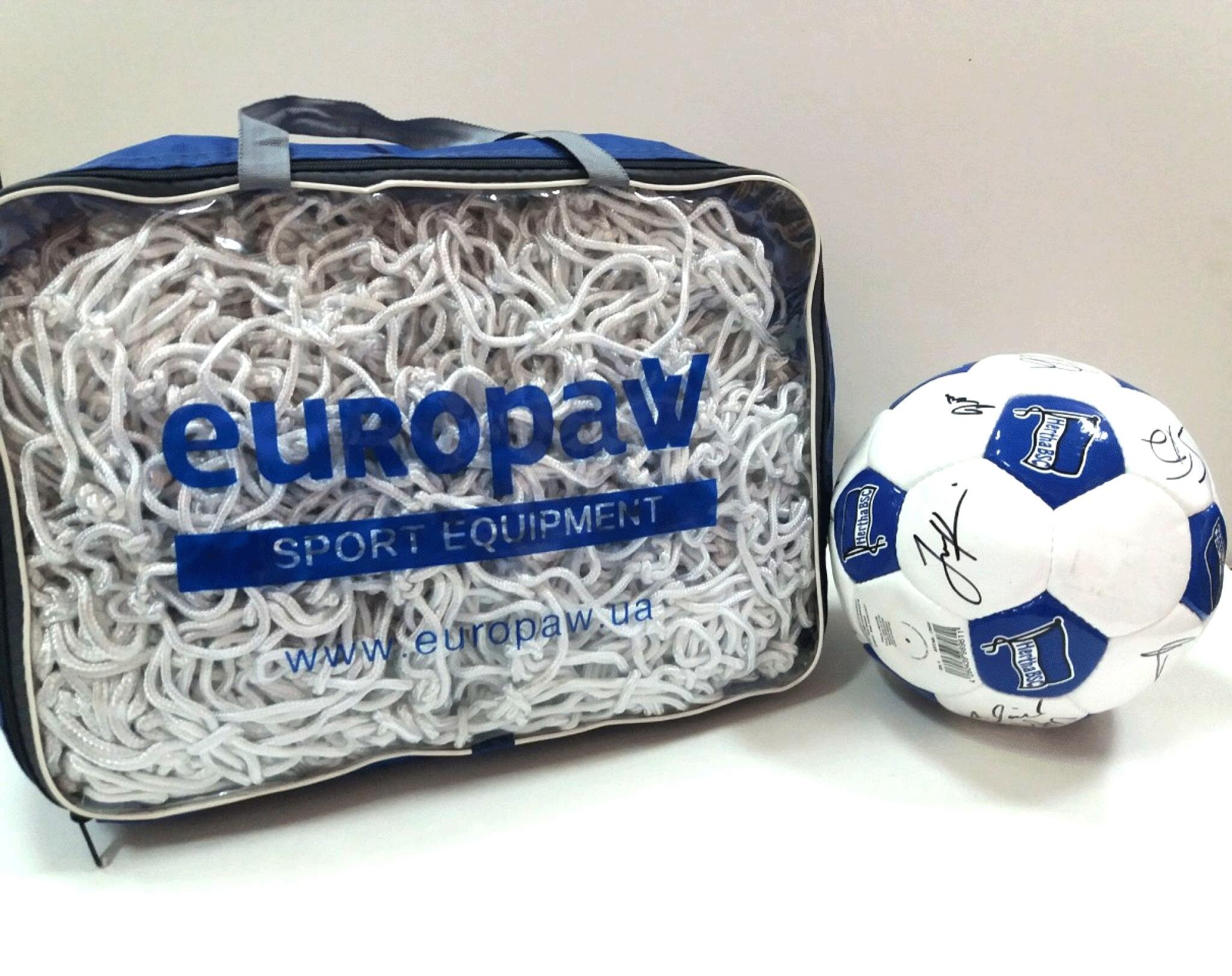 Сітка Europaw для великих футбольних воріт 11х11 (вузлова)